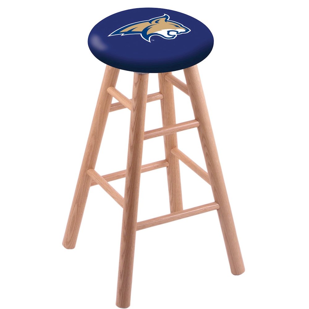 Oak Extra Tall Bar Stool in Natural Finish with Montana State Seat
