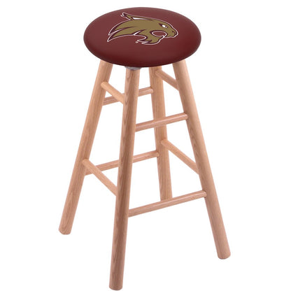 Oak Extra Tall Bar Stool in Natural Finish with Texas State Seat