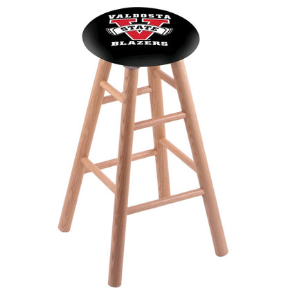 Oak Extra Tall Bar Stool in Natural Finish with Valdosta State Seat