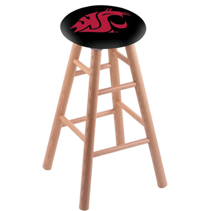 Oak Extra Tall Bar Stool in Natural Finish with Washington State Seat