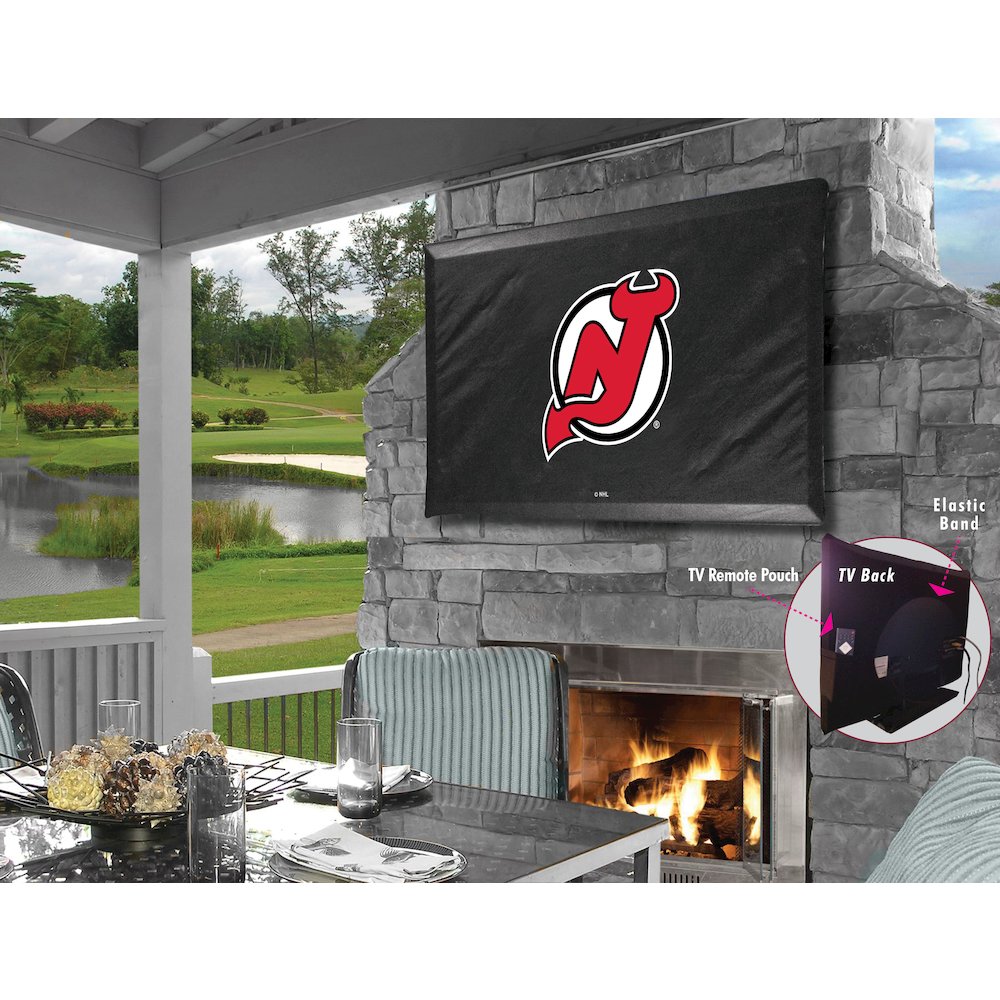 New Jersey Devils TV Cover (TV sizes 50"-56") by Covers by HBS