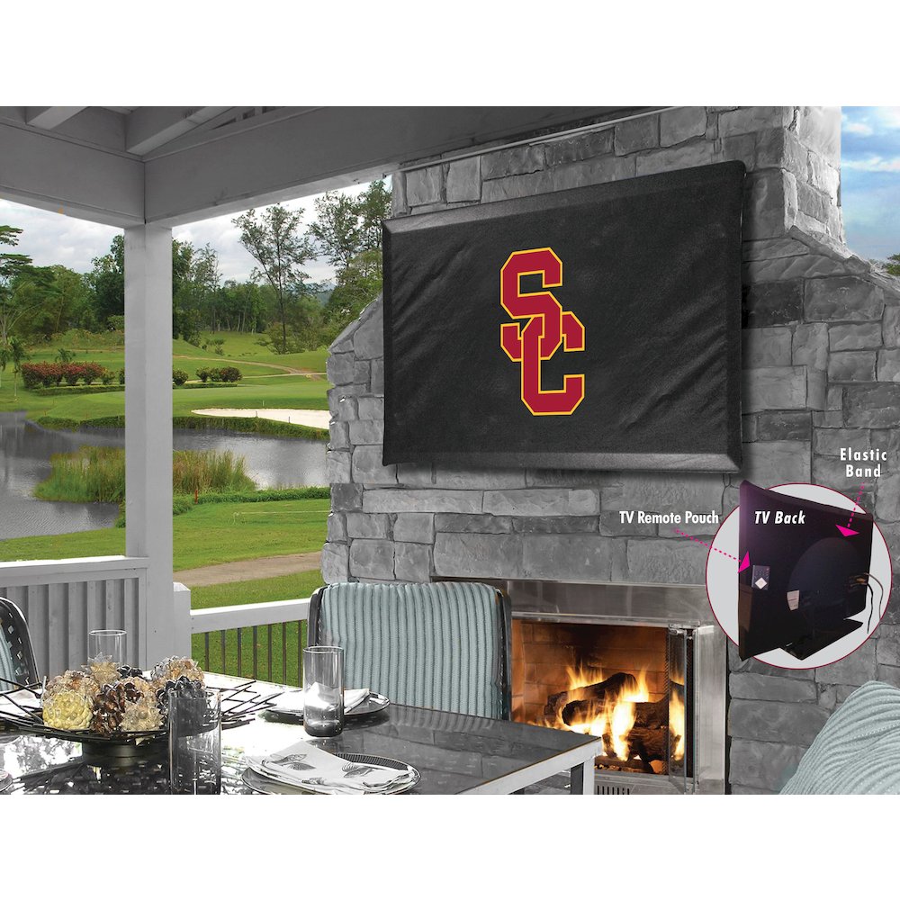 USC Trojans TV Cover (TV sizes 50"-56") by Covers by HBS