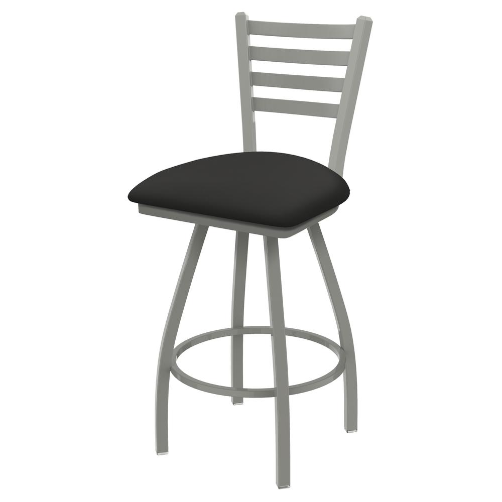 XL 410 Jackie 36" Swivel Extra Tall Bar Stool with Anodized Nickel Finish and Canter Iron Seat