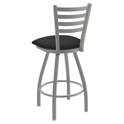 XL 410 Jackie 36" Swivel Extra Tall Bar Stool with Anodized Nickel Finish and Canter Iron Seat