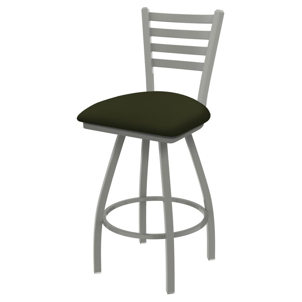 XL 410 Jackie 36" Swivel Extra Tall Bar Stool with Anodized Nickel Finish and Canter Pine Seat
