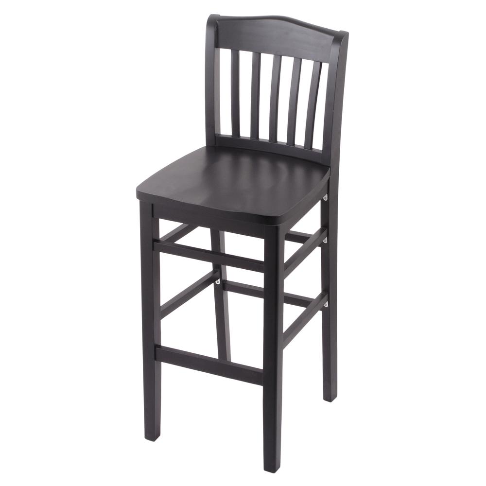 3110 25" Counter Stool with Black Finish and a Black Seat
