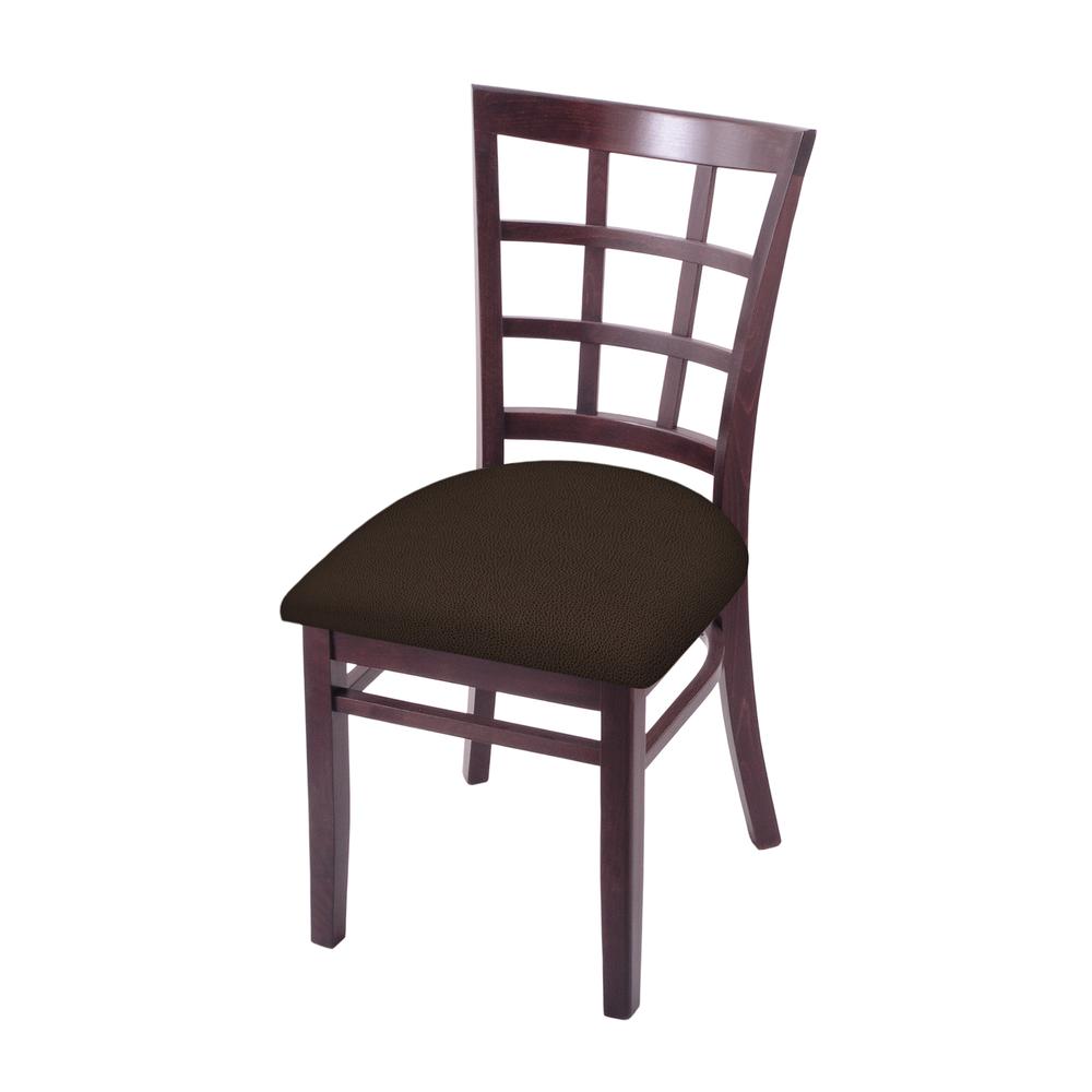 3130 18" Chair with Dark Cherry Finish and Rein Coffee Seat