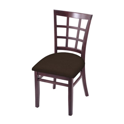 3130 18" Chair with Dark Cherry Finish and Rein Coffee Seat