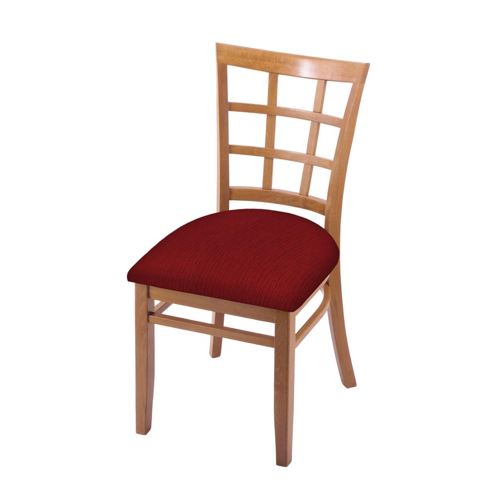 3130 18" Chair with Medium Finish and Graph Ruby Seat
