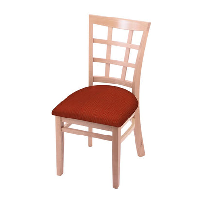 3130 18" Chair with Natural Finish and Graph Poppy Seat