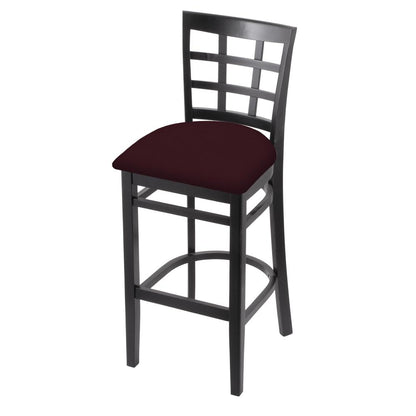 3130 25" Counter Stool with Black Finish and Canter Bordeaux Seat
