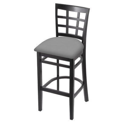 3130 25" Counter Stool with Black Finish and Canter Folkstone Grey Seat