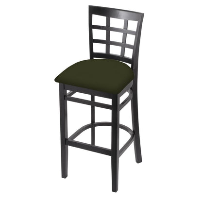3130 25" Counter Stool with Black Finish and Canter Pine Seat