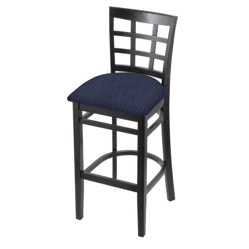 3130 25" Counter Stool with Black Finish and Graph Anchor Seat