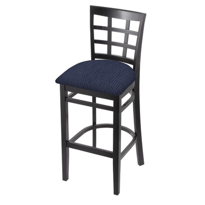 3130 25" Counter Stool with Black Finish and Graph Anchor Seat