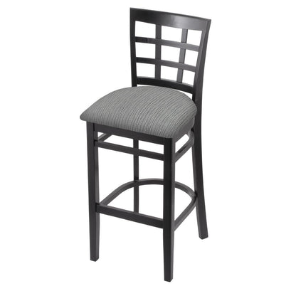 3130 25" Counter Stool with Black Finish and Graph Alpine Seat