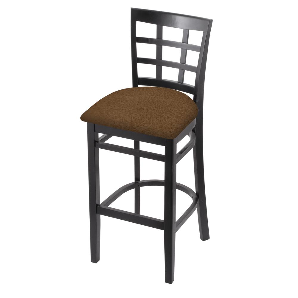 3130 25" Counter Stool with Black Finish and Rein Thatch Seat