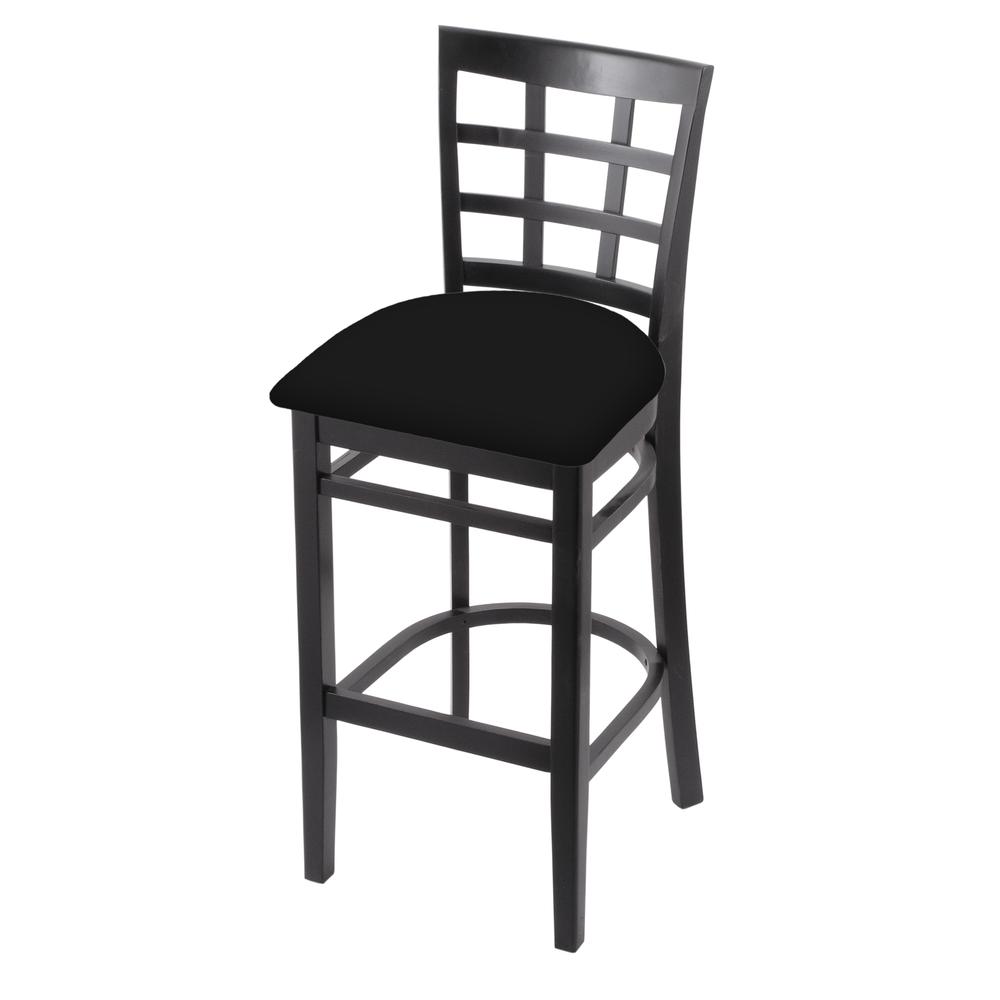 3130 25" Counter Stool with Black Finish and Black Vinyl Seat