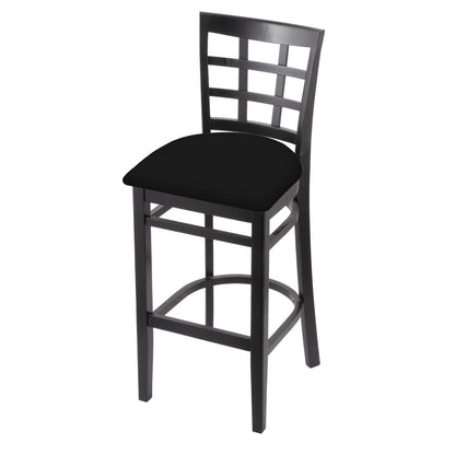 3130 25" Counter Stool with Black Finish and Black Vinyl Seat