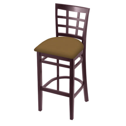 3130 25" Counter Stool with Dark Cherry Finish and Canter Saddle Seat