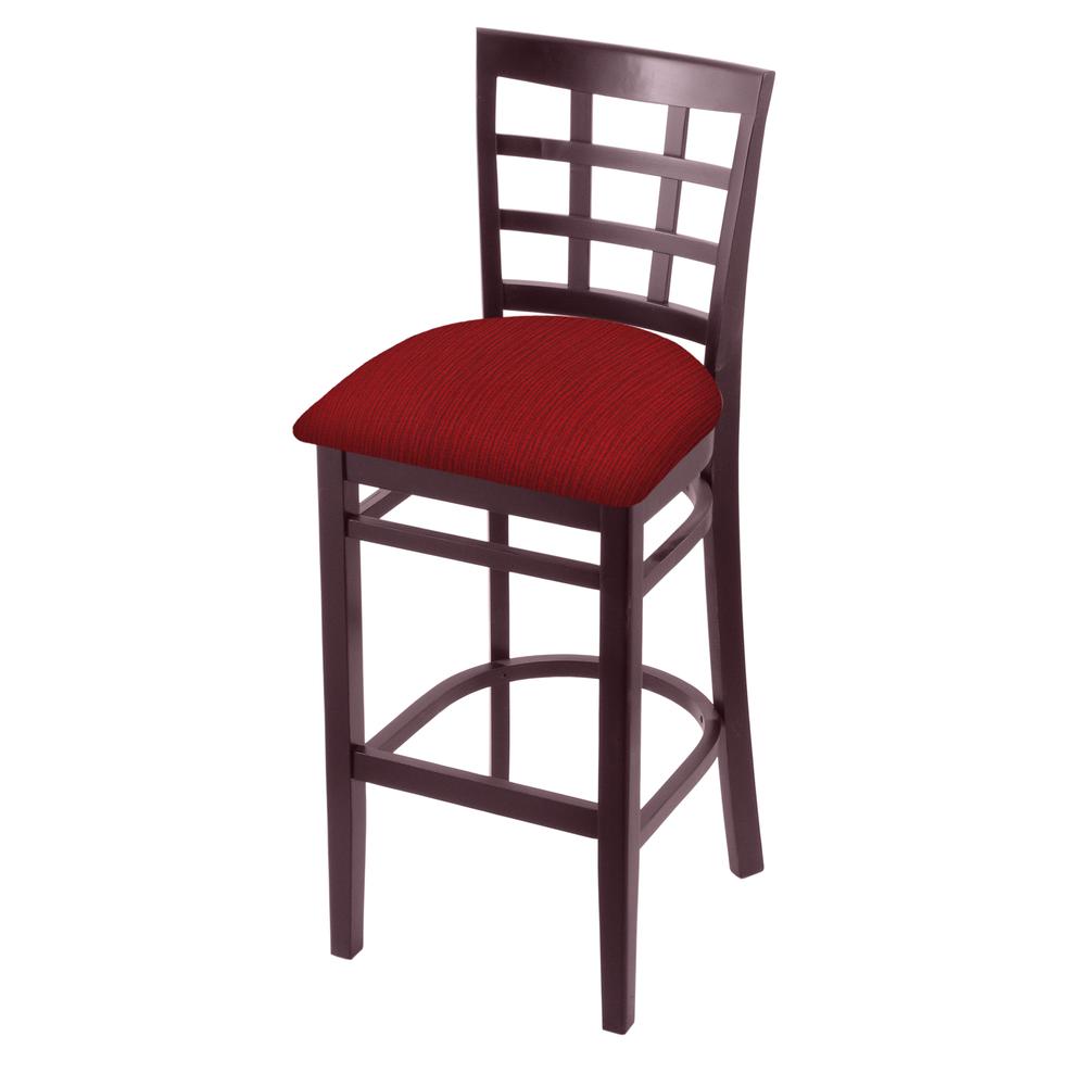 3130 25" Counter Stool with Dark Cherry Finish and Graph Ruby Seat