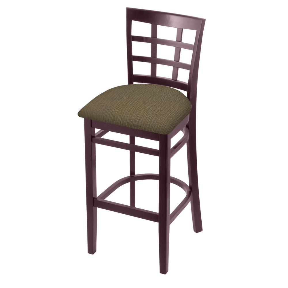 3130 25" Counter Stool with Dark Cherry Finish and Graph Cork Seat