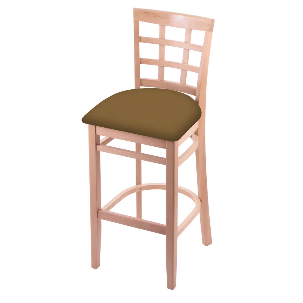 3130 25" Counter Stool with Natural Finish and Canter Saddle Seat