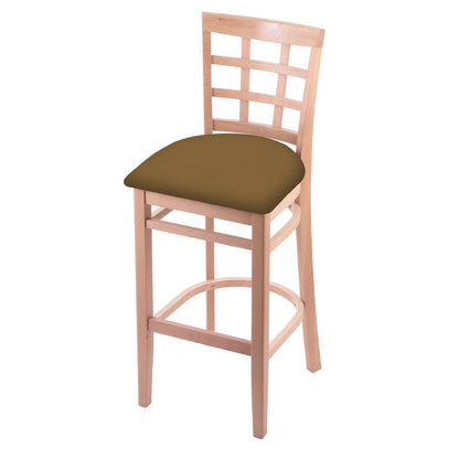 3130 25" Counter Stool with Natural Finish and Canter Saddle Seat