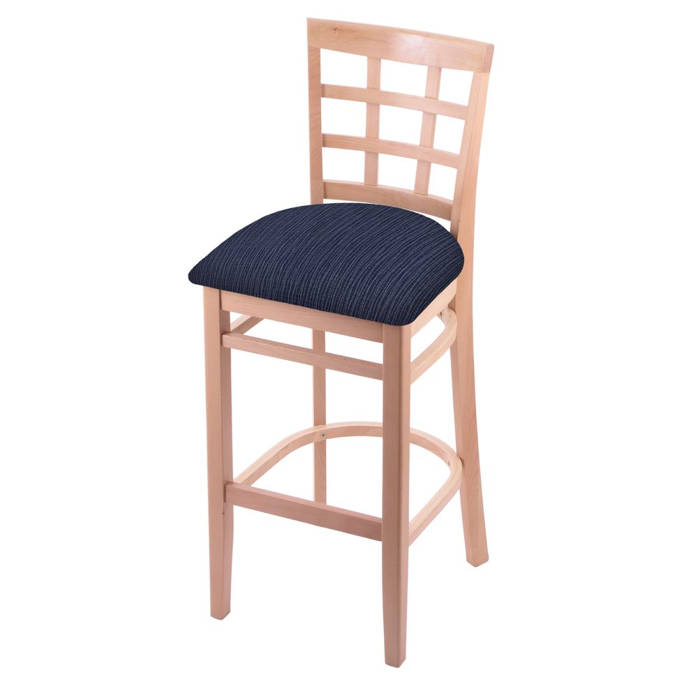 3130 25" Counter Stool with Natural Finish and Graph Anchor Seat