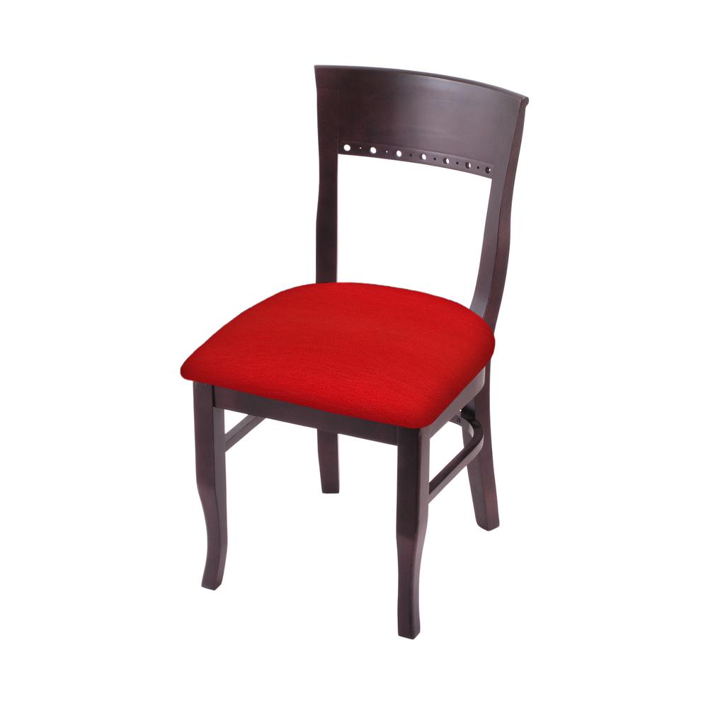 3160 18" Chair with Dark Cherry Finish and Canter Red Seat