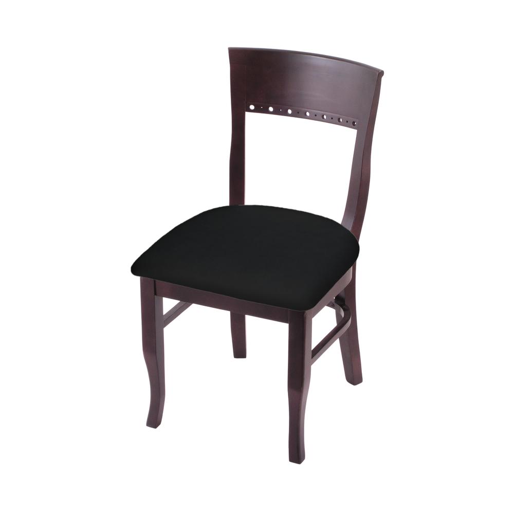 3160 18" Chair with Dark Cherry Finish and Black Vinyl Seat