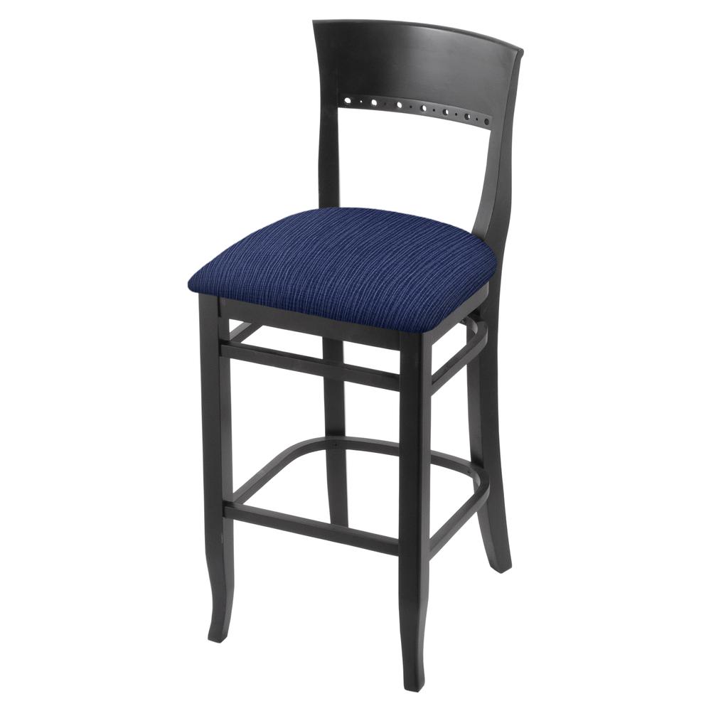 3160 25" Bar Stool with Black Finish and Graph Anchor Seat