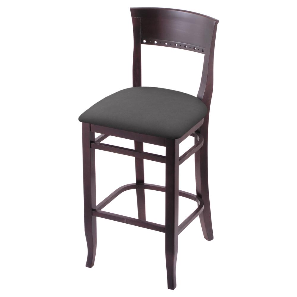 3160 25" Bar Stool with Dark Cherry Finish and Canter Storm Seat