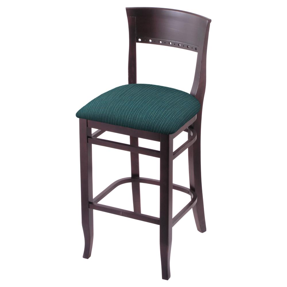 3160 25" Bar Stool with Dark Cherry Finish and Graph Tidal Seat