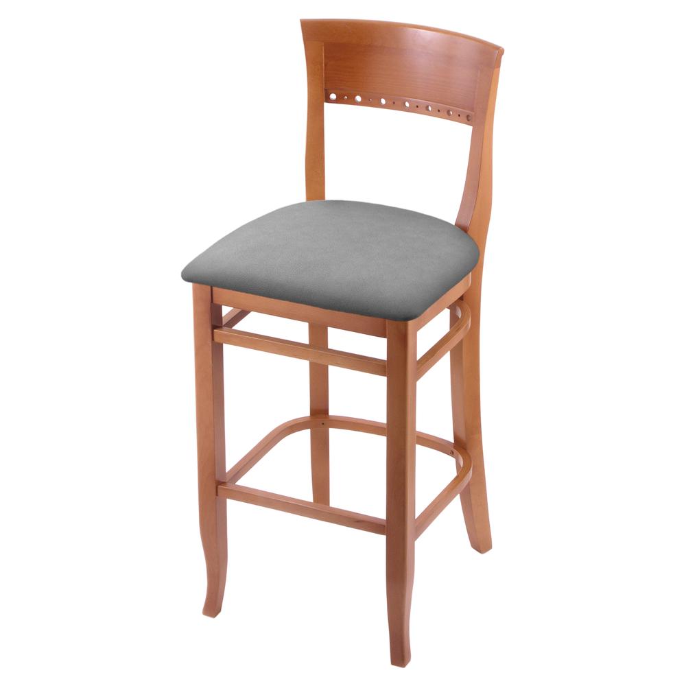 3160 25" Bar Stool with Medium Finish and Canter Folkstone Grey Seat