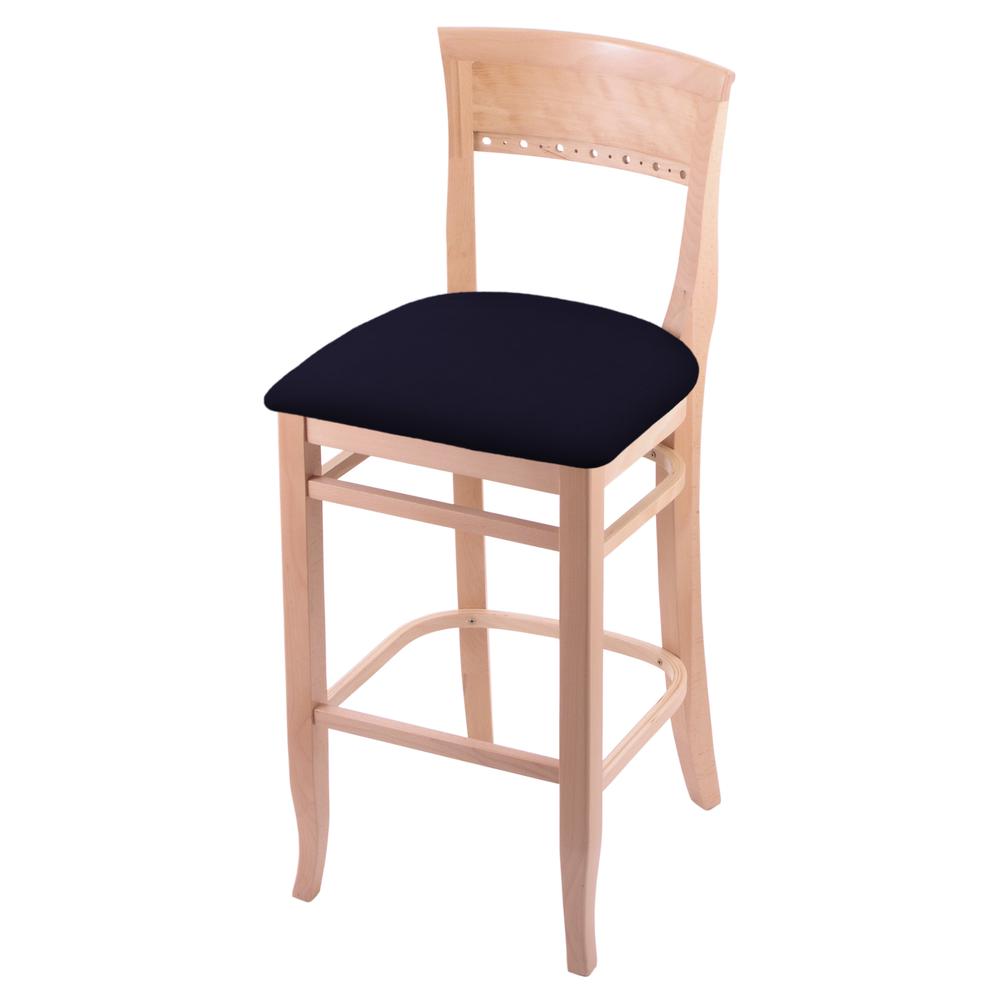 3160 25" Bar Stool with Natural Finish and Canter Twilight Seat