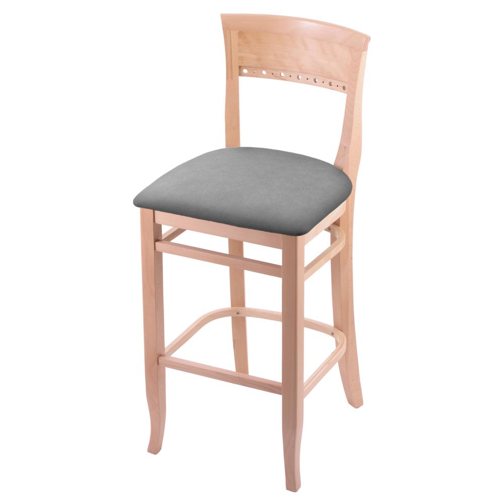 3160 25" Bar Stool with Natural Finish and Canter Folkstone Grey Seat