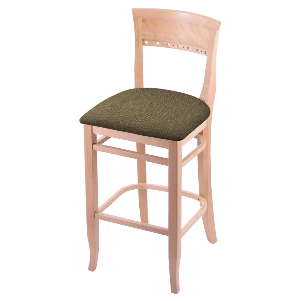 3160 25" Bar Stool with Natural Finish and Graph Cork Seat