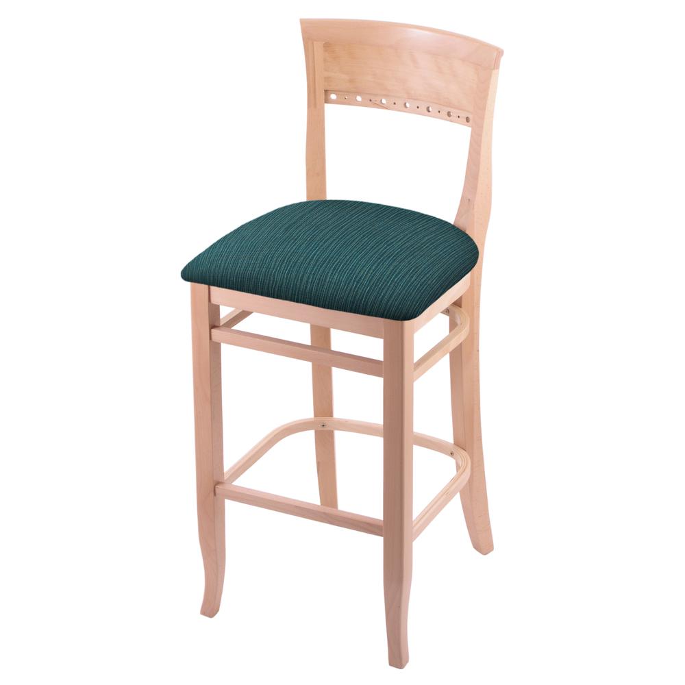 3160 25" Bar Stool with Natural Finish and Graph Tidal Seat