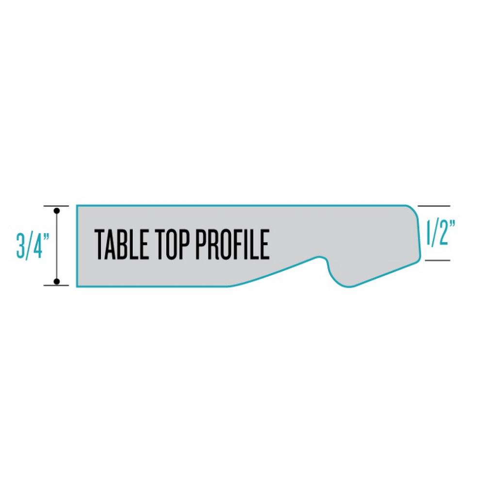 36" Tall OD211 Indoor/Outdoor All-Season Table with 32" x 48" White Marble Top