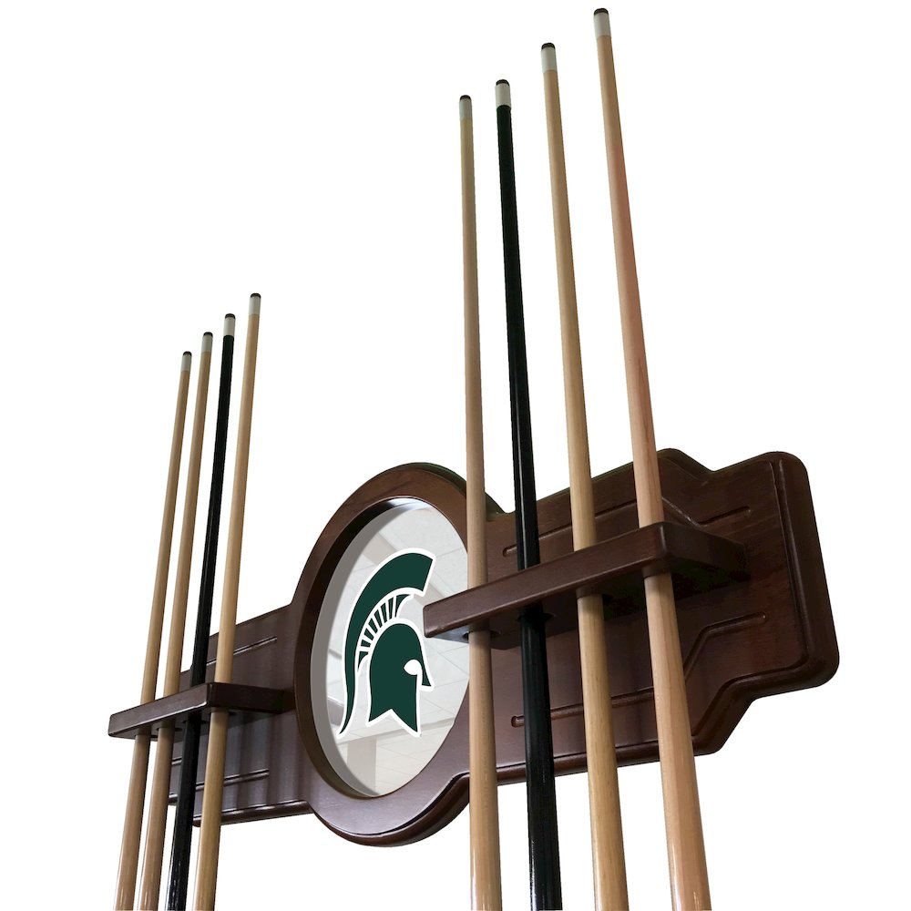 Michigan State Cue Rack in Navajo Finish