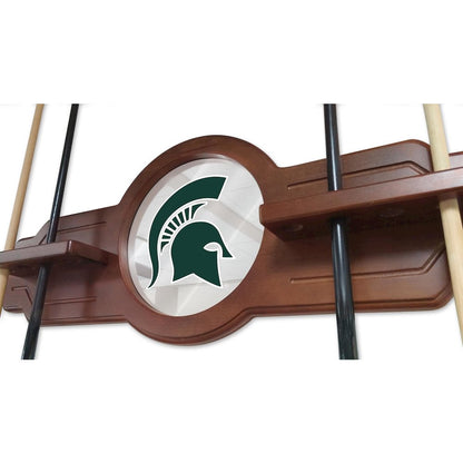 Michigan State Cue Rack in Navajo Finish