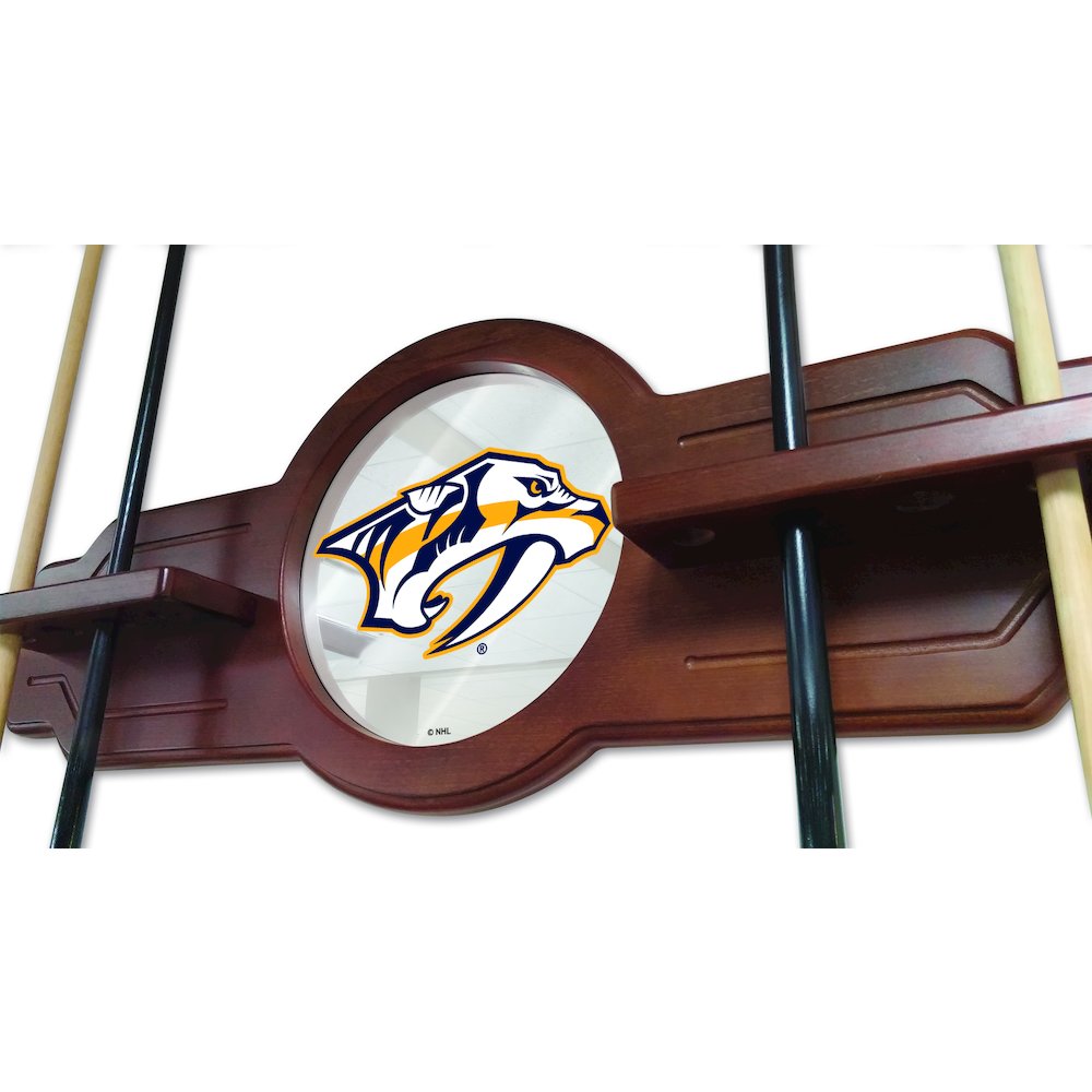 Nashville Predators Cue Rack in Chardonnay Finish