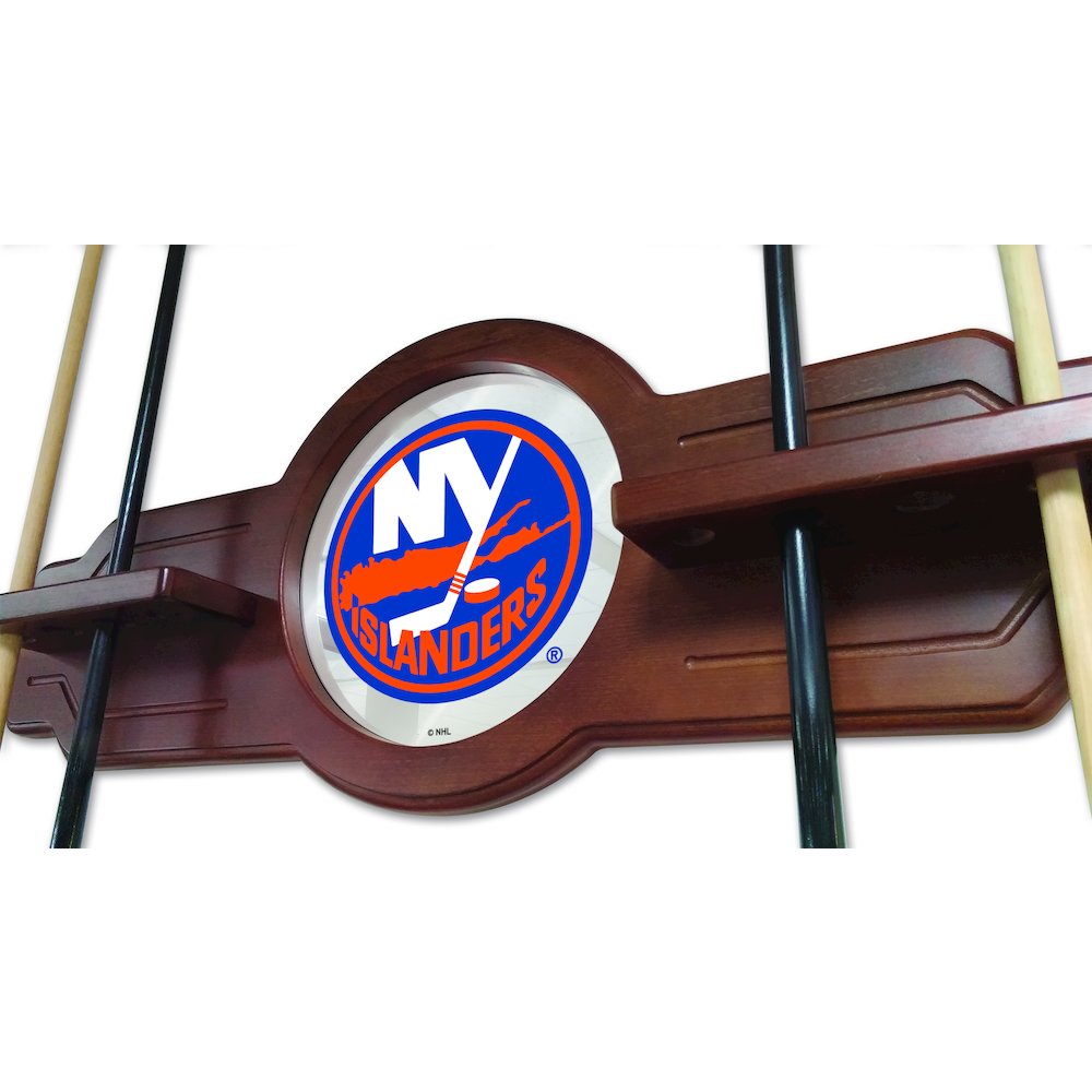 New York Islanders Cue Rack in Chardonnay Finish