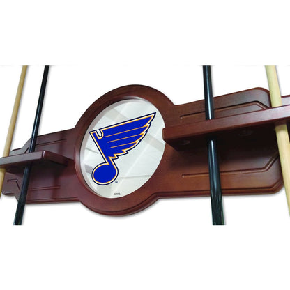 St Louis Blues Cue Rack in Chardonnay Finish