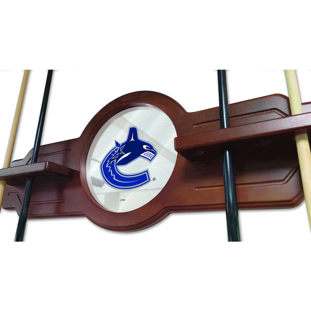 Vancouver Canucks Cue Rack in Chardonnay Finish