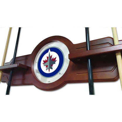 Winnipeg Jets Cue Rack in Chardonnay Finish
