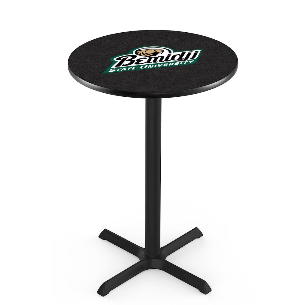 L211 Bemidji State University 42' Tall - 36' Top Pub Table w/ Black Wrinkle Finish