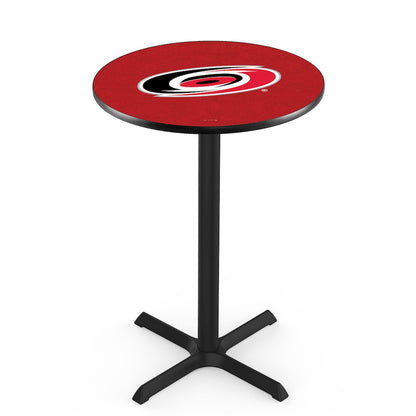 L211 Carolina Hurricanes 42" Tall - 36" Top Pub Table with Black Wrinkle Finish (6196)