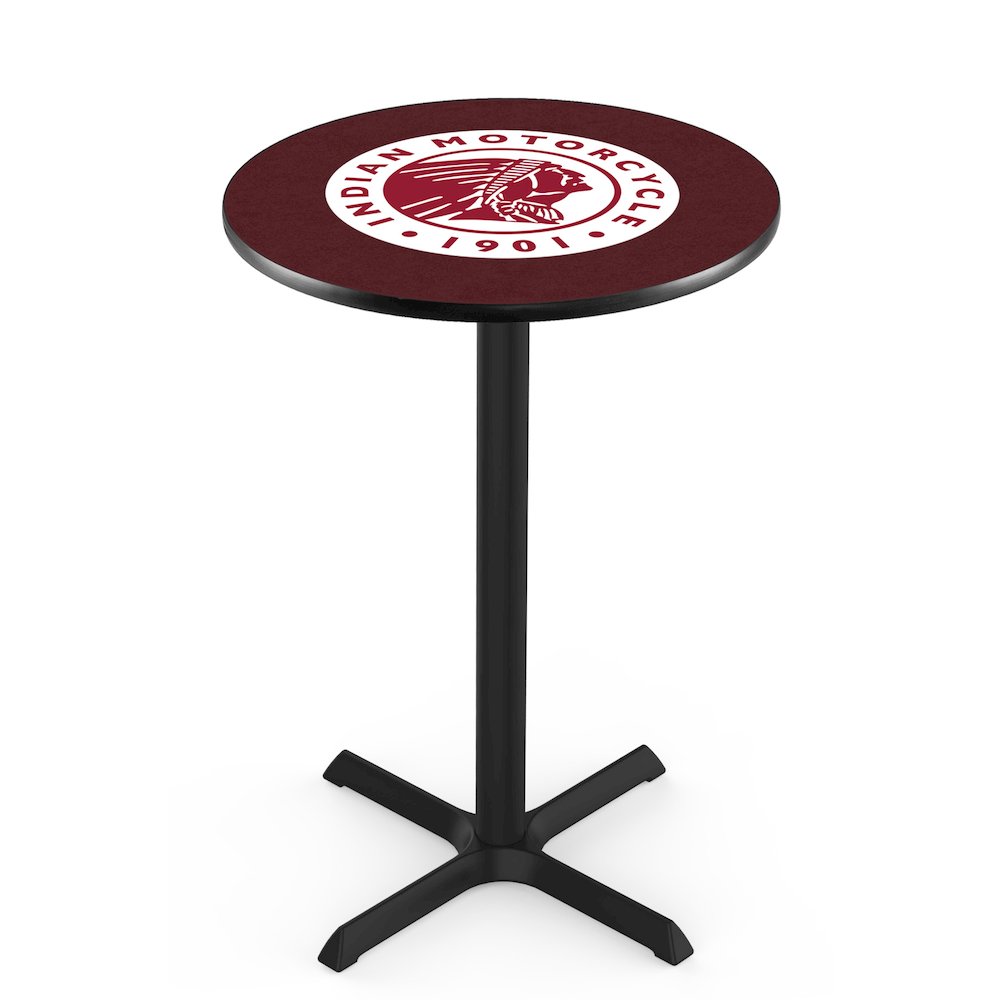 L211 Indian Motorcycle 42' Tall - 36' Top Pub Table w/ Black Wrinkle Finish